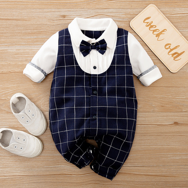 Navy & White Checkered