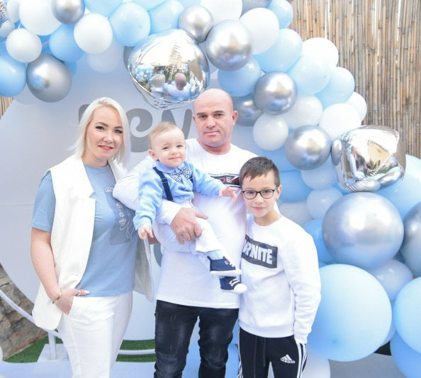 Boys Gentleman Long Sleeve Blue Pant Suit with Bow Tie