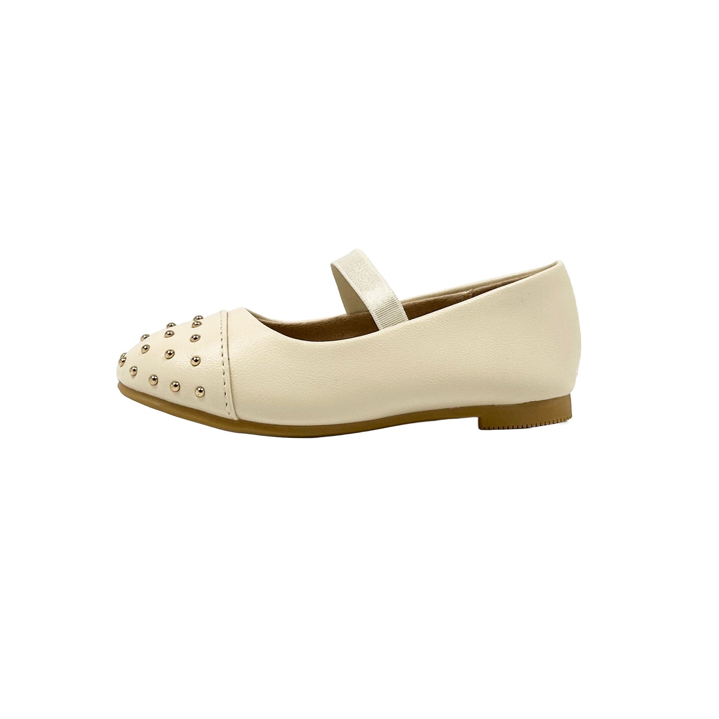Round Studded Toe Ballet Flats