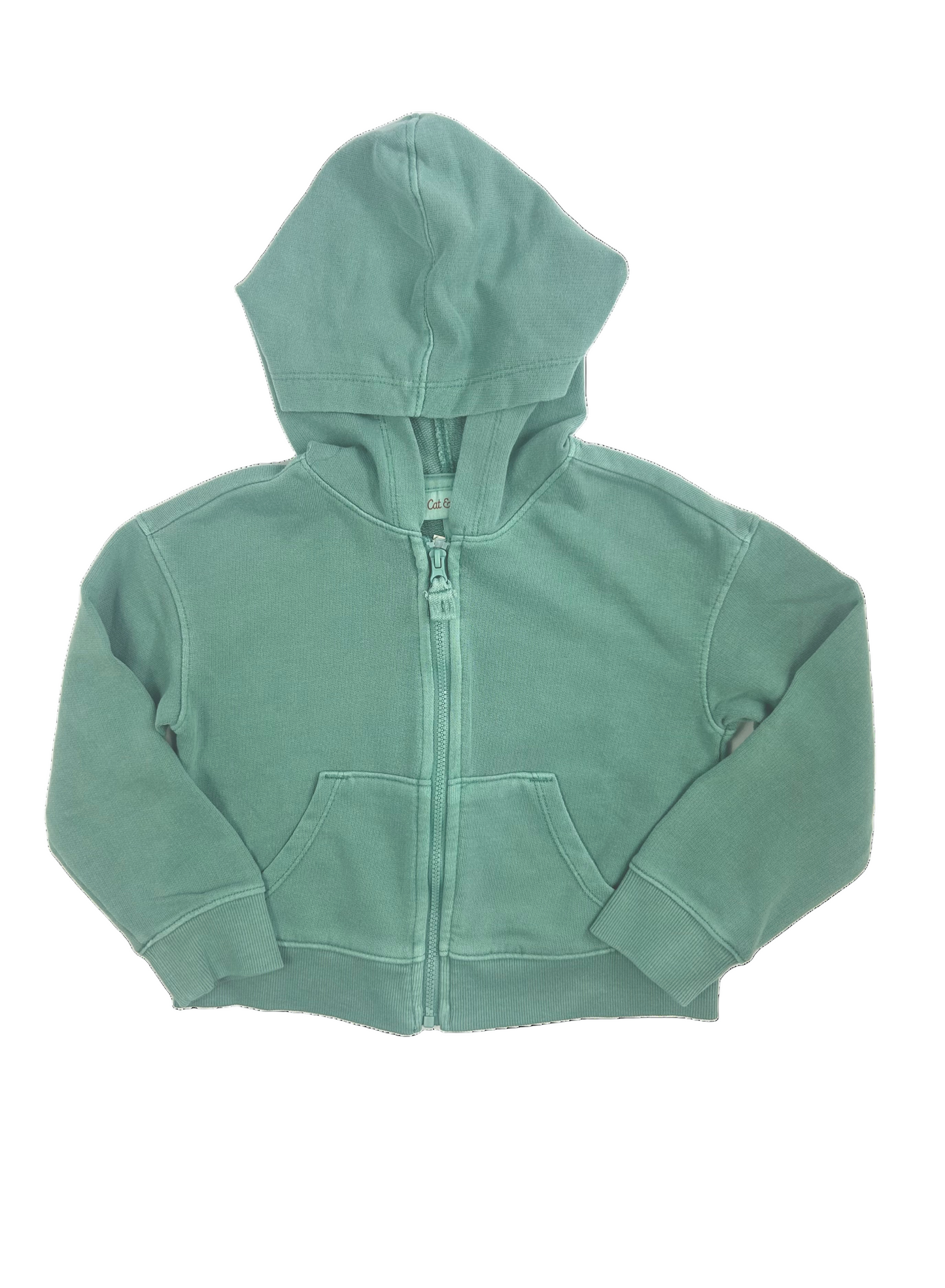Ocean Green Zipper Hoodie