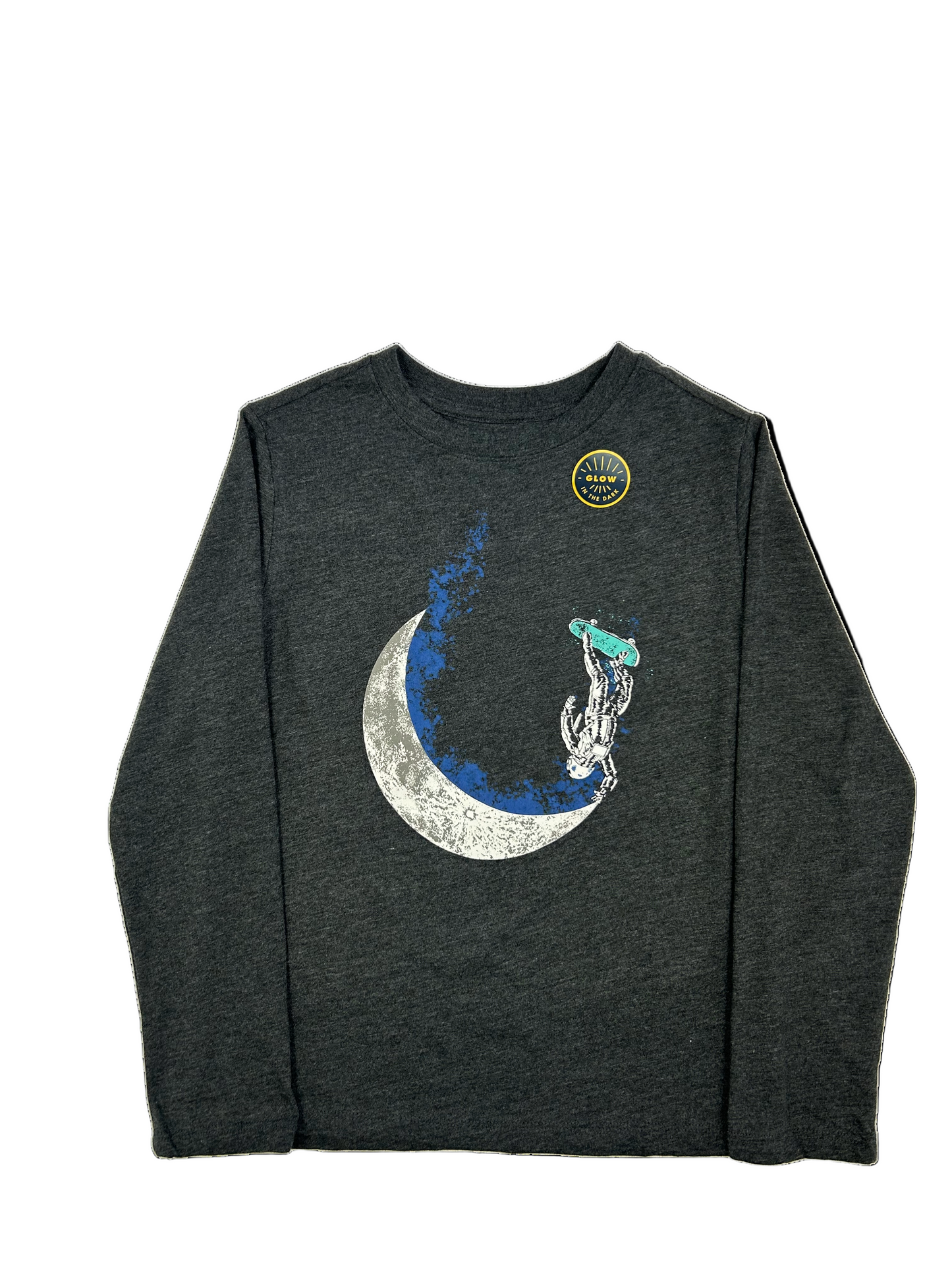 Glow In The Dark Skateboarder On The Moon