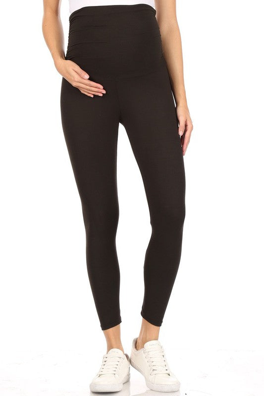 Maternity Leggings with Fold Over Waistband