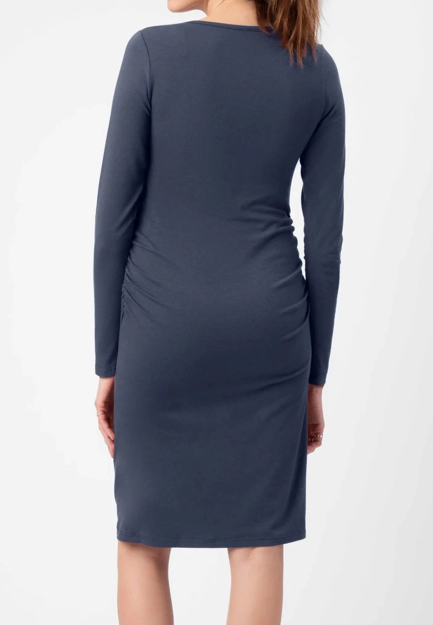 Sunburst Maternity Dress - Blue Steel