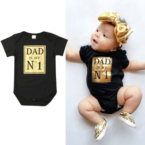 Black & Gold Number One Dad