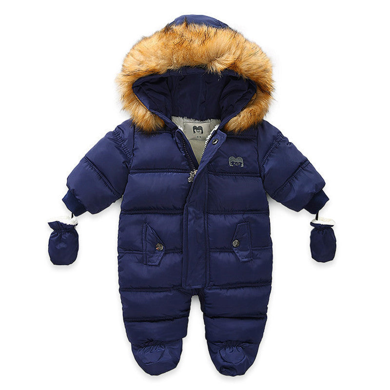 Baby Girls Jumpsuit with Gloves