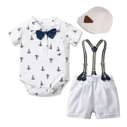 Baby Boy Printed Triangle Romper