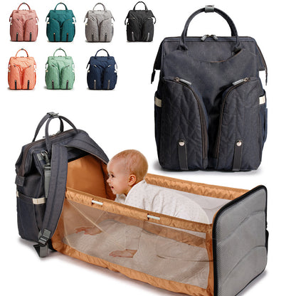 Portable Folding Crib Mummy Backpack