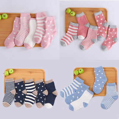 Cotton Tube Multi-Pattern Socks