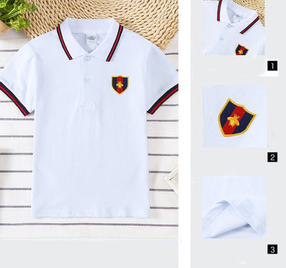 Boys Summer Polo Shirt with Crest