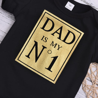 Black & Gold Number One Dad