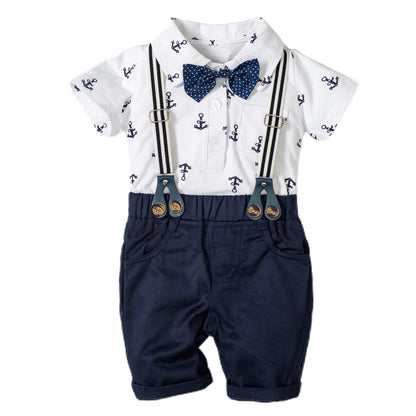 Baby Boy Printed Triangle Romper