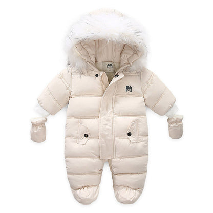 Baby Girls Jumpsuit with Gloves