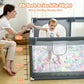 Play Pen For Babies And Toddlers, Baby Play Yard With Gate For Limited Space 47x47x26  Baby Fence With Breathable Mesh, Safety Indoor & Outdoor Activity Center
