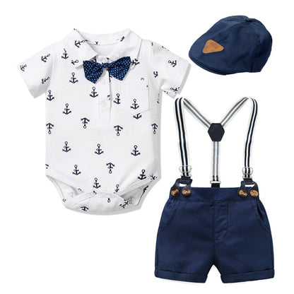 Baby Boy Printed Triangle Romper