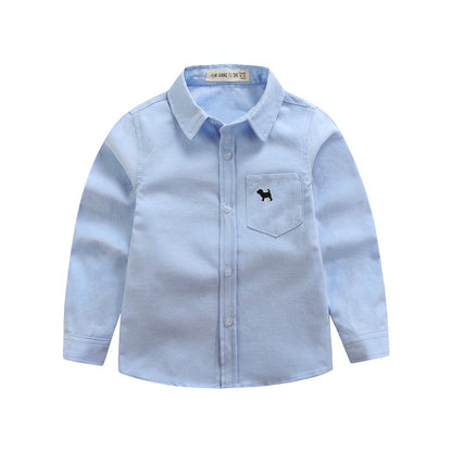 Boys Long-sleeved Button-down Shirts