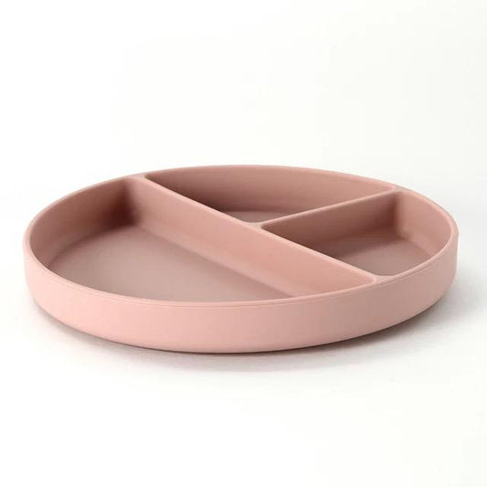 Silicone Plates with Spoon/Fork Set- Blush Pink