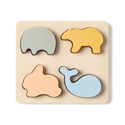 Baby Soft Silicone Mini-Animal Puzzle (4pc)