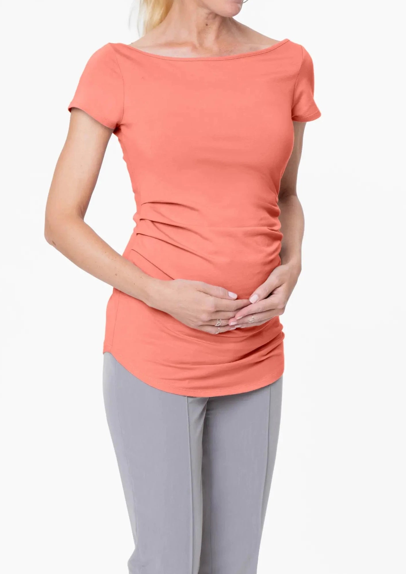 Ballet Maternity Tunic - Coral