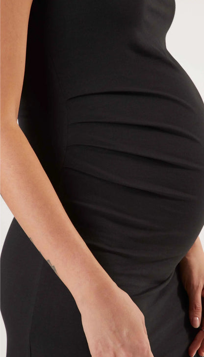 Ballet Tunic Maternity Dress - Black