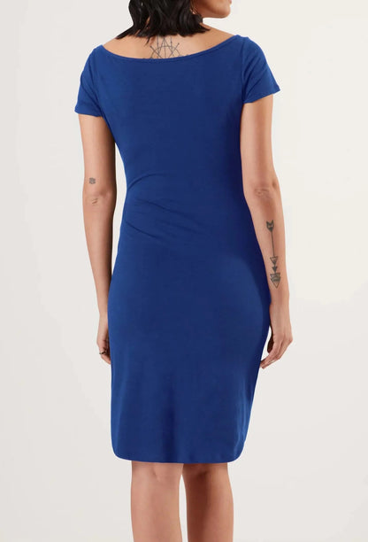 Ballet Tunic Maternity Dress - Cobalt