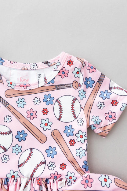 Batter Up S/S Twirl Bodysuit