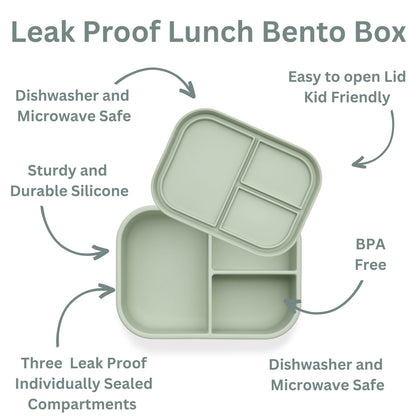 Leakproof Silicone Bento Box (Pine)