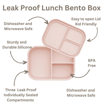 Leakproof Silicone Bento Box (Blush)