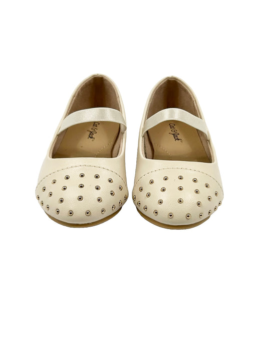 Round Studded Toe Ballet Flats