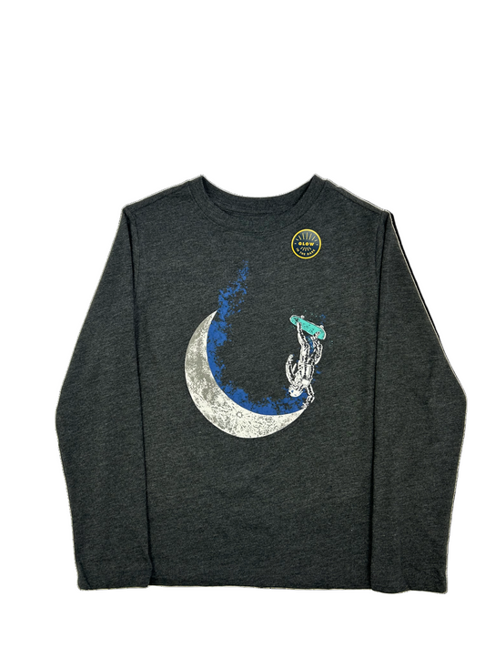 Glow In The Dark Skateboarder On The Moon