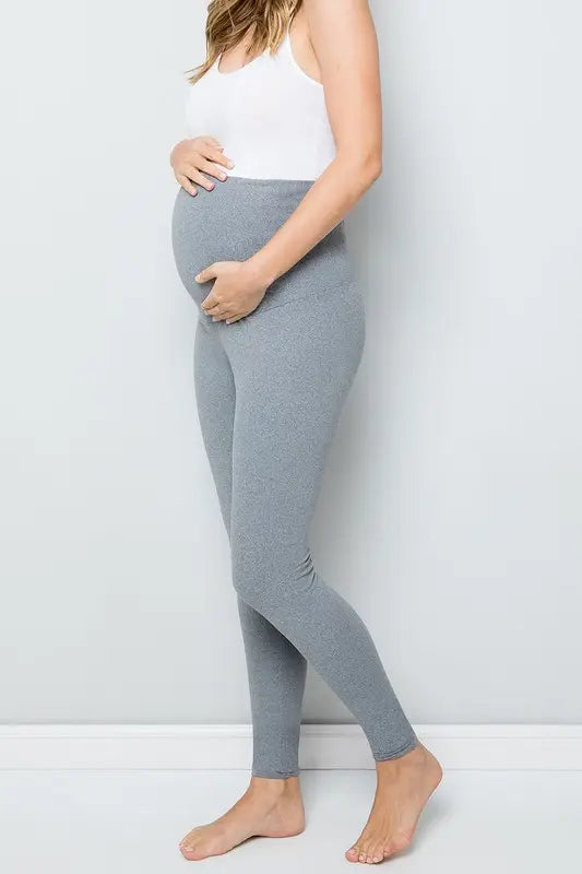 Maternity Buttery Leggings - Gray