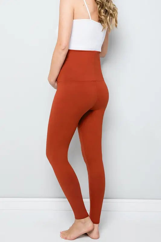 Maternity Buttery Leggings - Rust