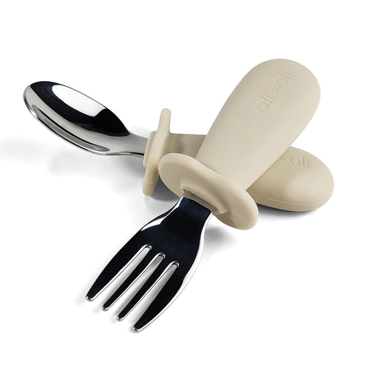 Spoon & Fork Learning Set (Khaki)