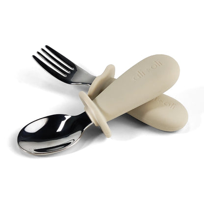 Spoon & Fork Learning Set (Khaki)