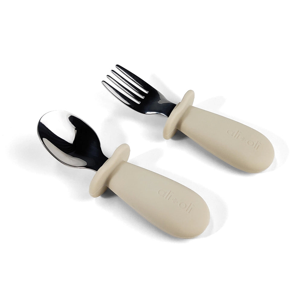 Spoon & Fork Learning Set (Khaki)