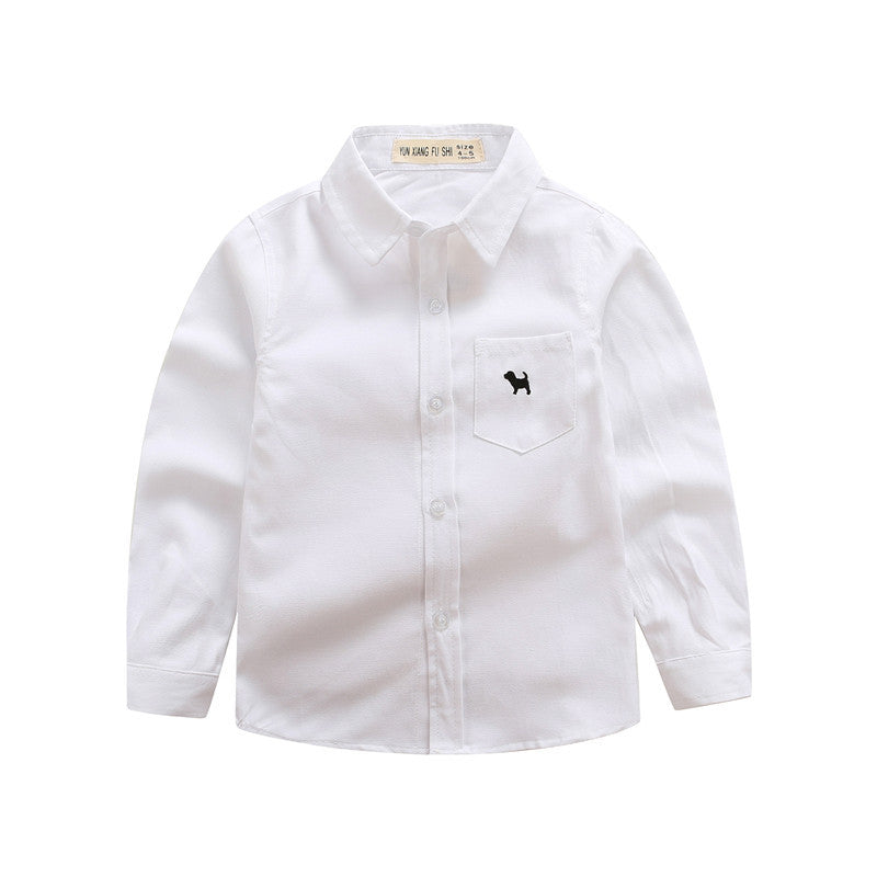 Boys Long-sleeved Button-down Shirts