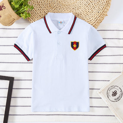 Boys Summer Polo Shirt with Crest