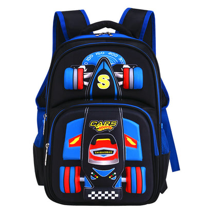 Three Dimensional Car Boys Primary School Trolley School Bag